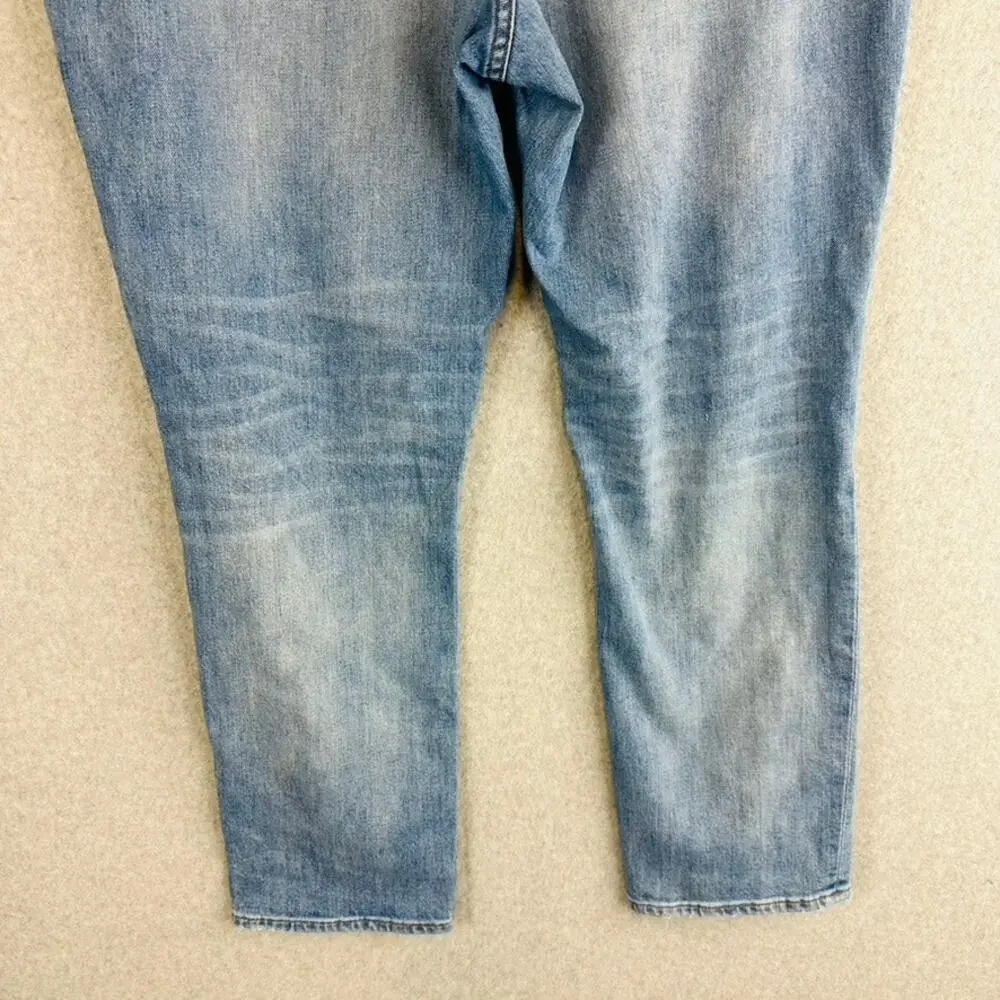 J. Crew Womans Sz‎ 32/14 Slim Broken In Boyfriend Jeans Stretch Pockets Blue